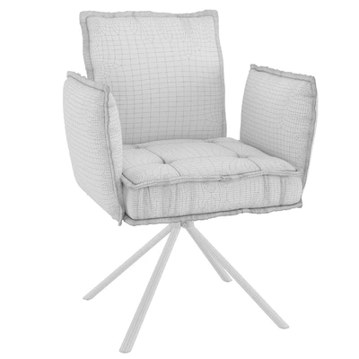 Homary-Modern Upholstered Velvet Accent Chair Soft Chair in Carbon Steel Legs — Вид 2