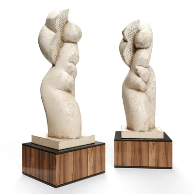 Abstract modern sculpture plaster — Ver 2