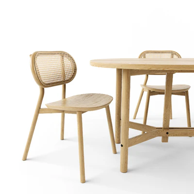 Cane Chair with Arch table-Y base — Вид 2