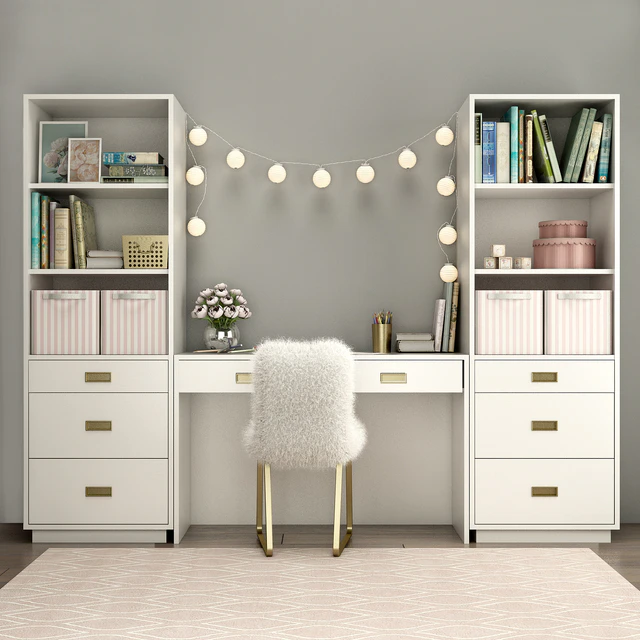 КНИЖНЫЕ ШКАФЫ Restoration Hardware AVALON С ПИСЬМЕННЫМ СТОЛОМ В ЦВЕТЕ WAXED WHITE — Скачать