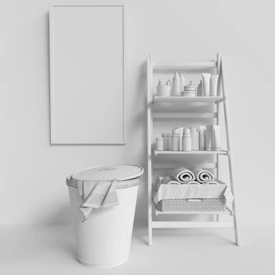 Collection of bathroom accessories. Cosmetics and Makeup — Ver 2