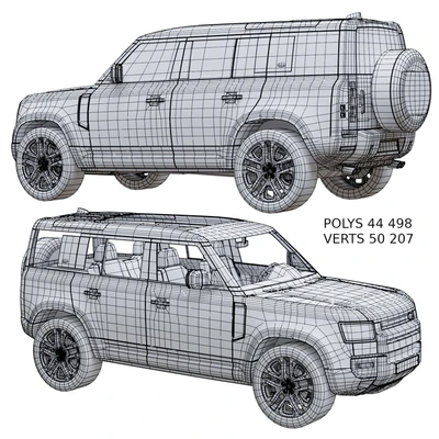Land Rover Defender 110 mid-poly — View 4