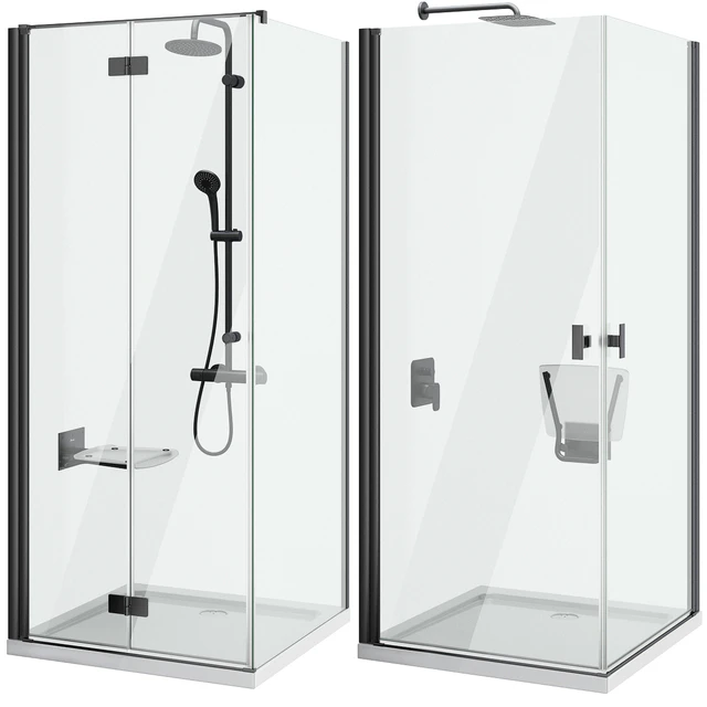 Shower cabins Radaway Nes 8 Black set 135 — Descargar