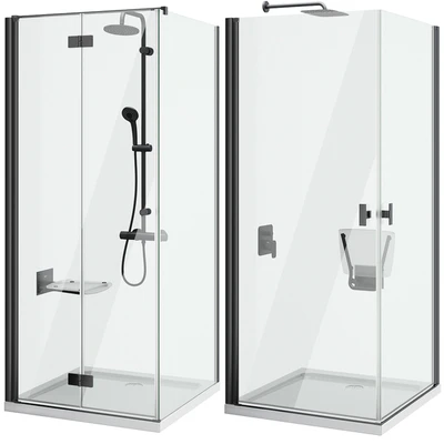 Shower cabins Radaway Nes 8 Black set 135 — Ver 3