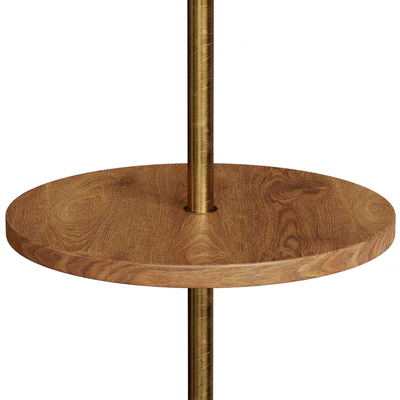 Floor lamp with textile lampshade and table — Вид 2
