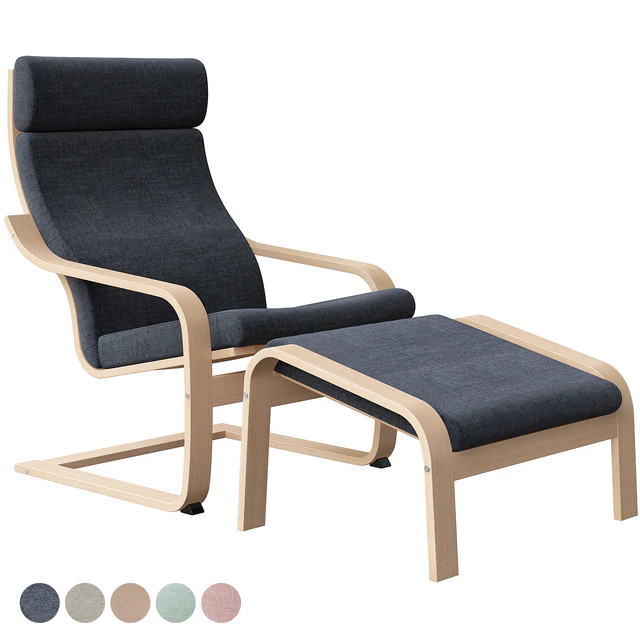 Poäng Chair with Stool Ikea — Descargar