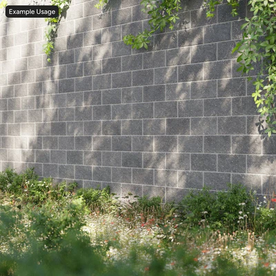 aggregate running concrete block wall texture black — Вид 3