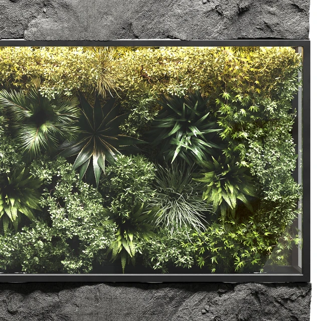 collection outdoor plant stand vertical garden wall glass box vase — Скачать