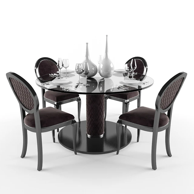 Elegant Velvet Lacquered Dining Chair — Download