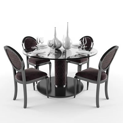 Elegant Velvet Lacquered Dining Chair — View 1