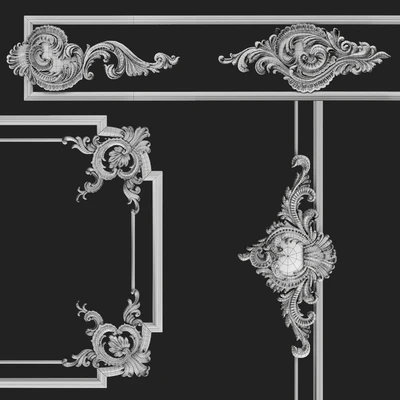 Plaster decorative frame 2 — Ver 2