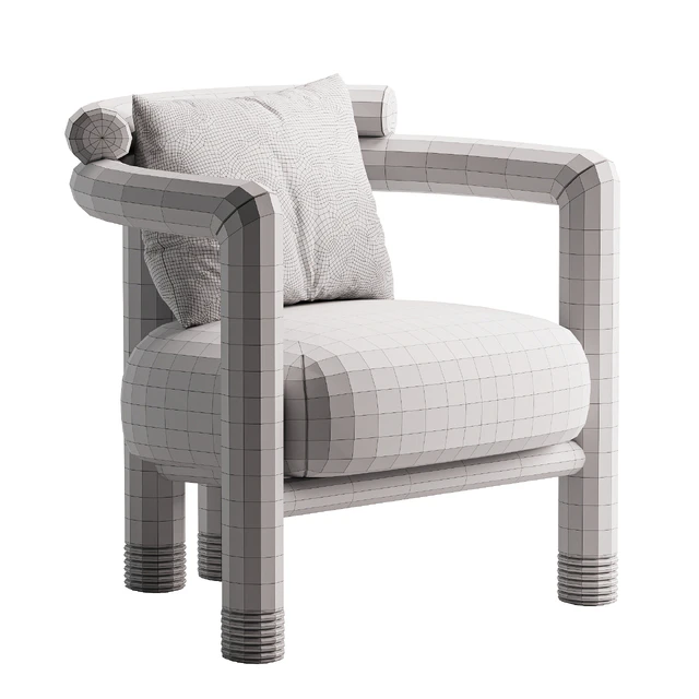 Porto Wood Frame Accent Chair — Descargar