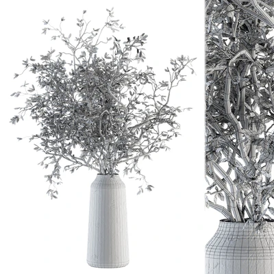 Bouquet - Green Branch in vase 40 — Ver 3