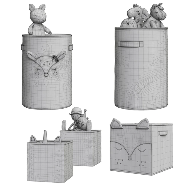 Kids Storage Baskets 02 — Скачать