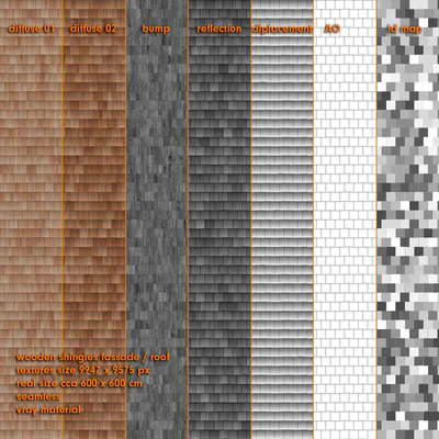 Shingles wooden façade / roof — Вид 2
