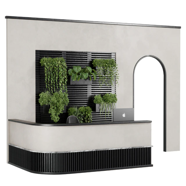 Reception Desk and Wall plant - office furniture 10 — Descargar