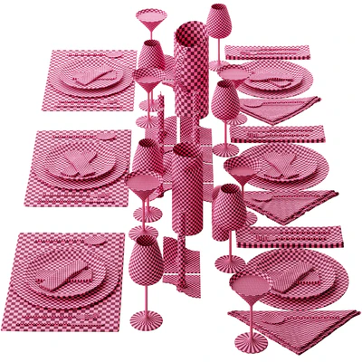 063 Tableware decor set 01 dark matte 00 — Вид 2