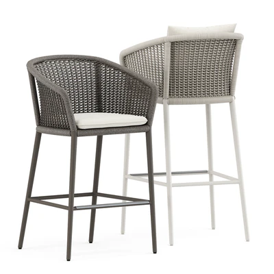 Knot barstool with arms and Knot counter stool with arms by Janus et Cie — Ver 2