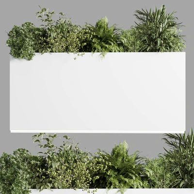plastic box plants on stand - set indoor plant 389 — Вид 2