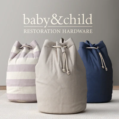 RH/ SOLID CANVAS HAMPER — Вид 1