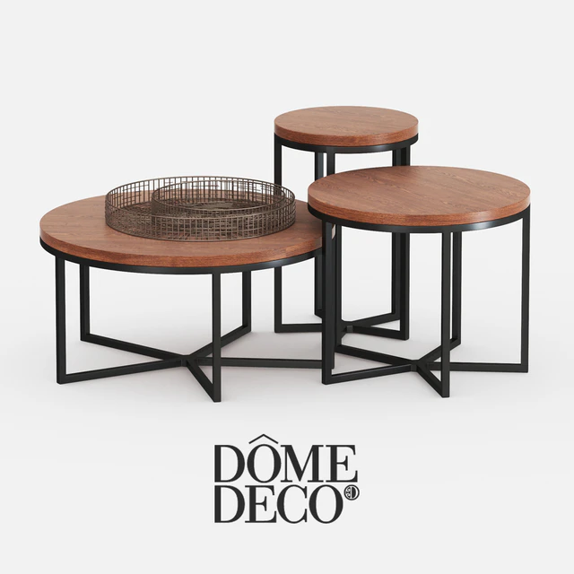 Dome deco набор журнальных столиков с декором — Скачать