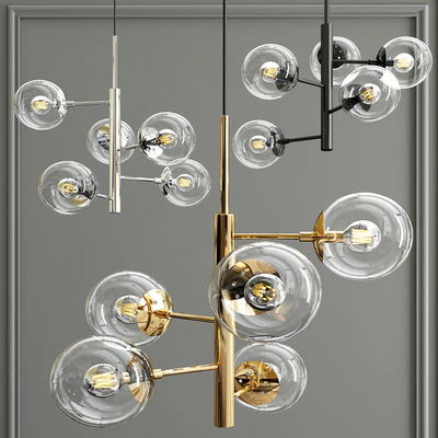 5 Globe Pendant Light lean lake — Ver 1