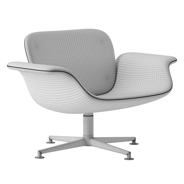 KN01 Swivel Lounge Chair by Knoll — Download