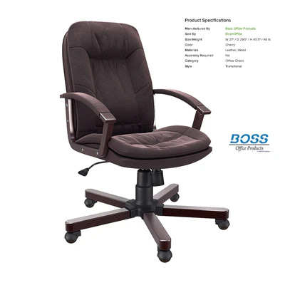 Office chair Boss Versailles Executive Chair With Cherry Wood Finish — Ver 1