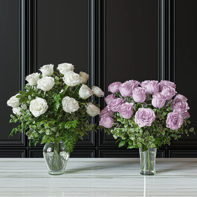 Flower Set 029 White and pink Rose — Descargar