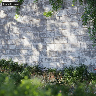 whitewashed concrete block wall texture — View 3