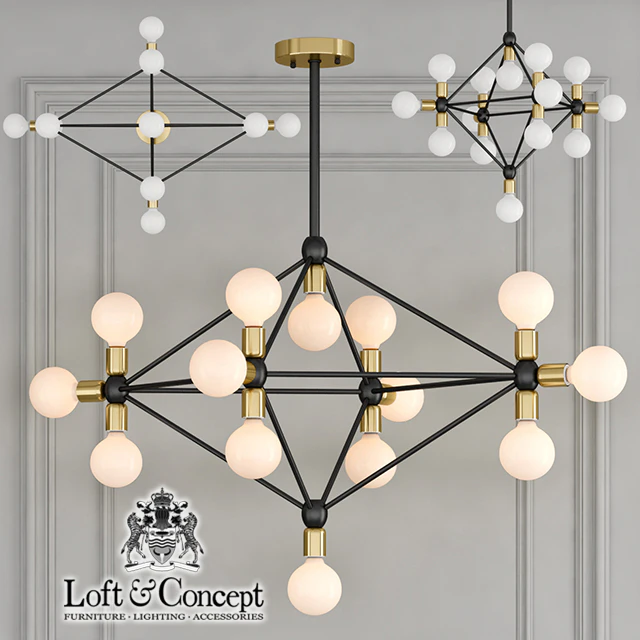 Chandelier Modo Chandelier 14 Milk Bulb — Descargar