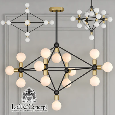 Chandelier Modo Chandelier 14 Milk Bulb — Ver 1