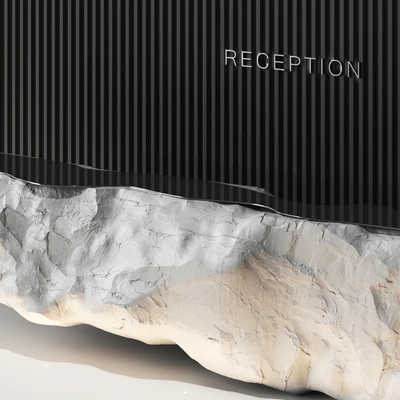 Reception desk natural rock 4 — Ver 2