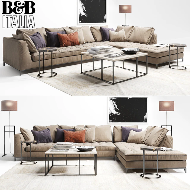 Sofa B & B Italia Lucrezia with pillows — Download