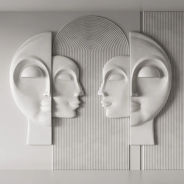 Wall 3D panel Faces v2 — Descargar