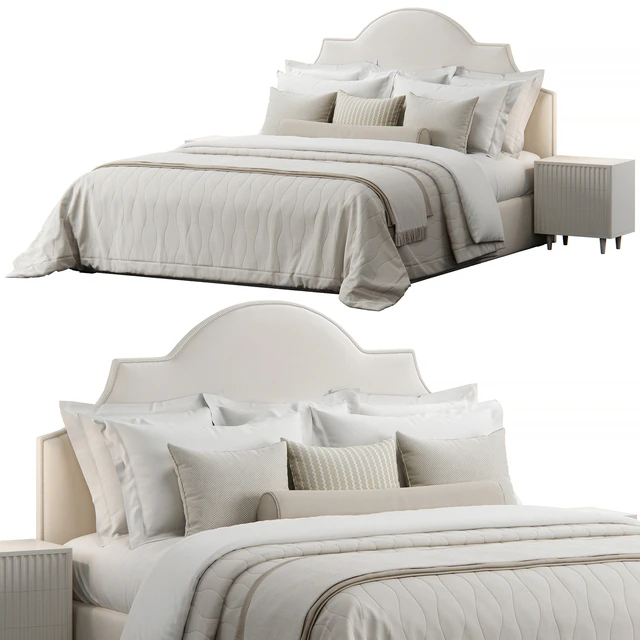 Nicolette Upholstered Headboard Bed — Скачать