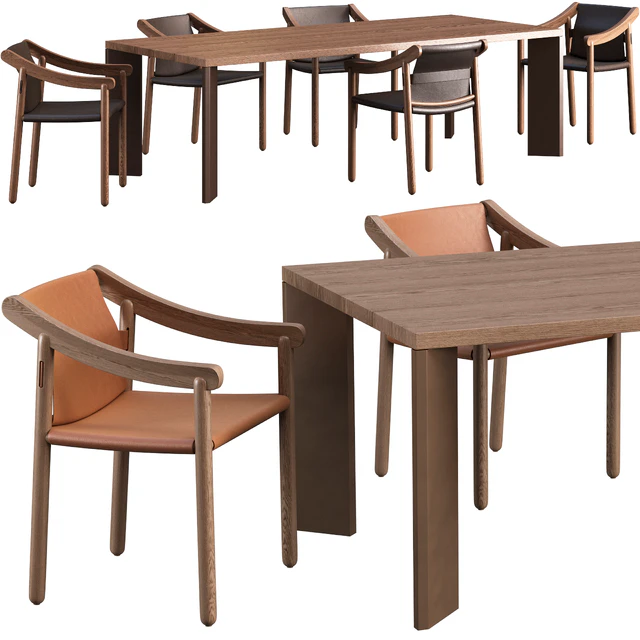 Dining table Cassina 499 Ordinal+ chair Cassina 905 — Скачать