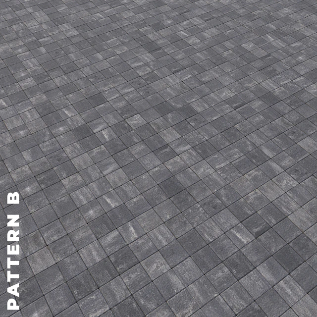 Set of four types of gray paving stones with texture 6290 — Descargar