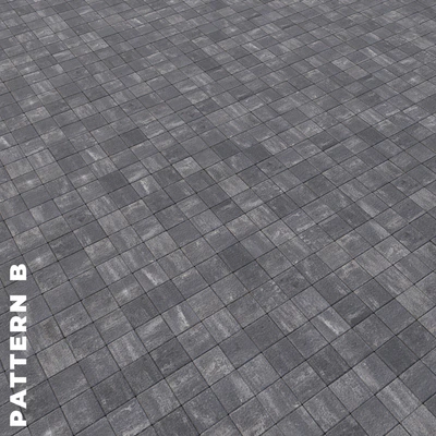 Set of four types of gray paving stones with texture 6290 — Ver 3