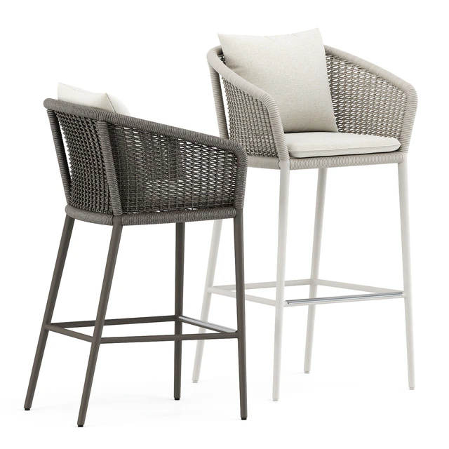 Knot barstool with arms and Knot counter stool with arms by Janus et Cie — Descargar