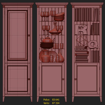 Шкаф книжный, витрина RFS Бруклин. Cabinet, bookcase by MebelMoscow — Вид 2