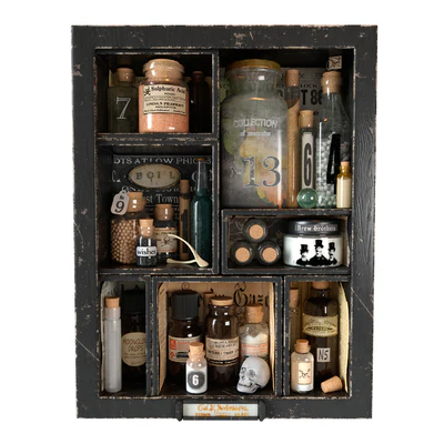 shadowbox with bottles — Вид 1