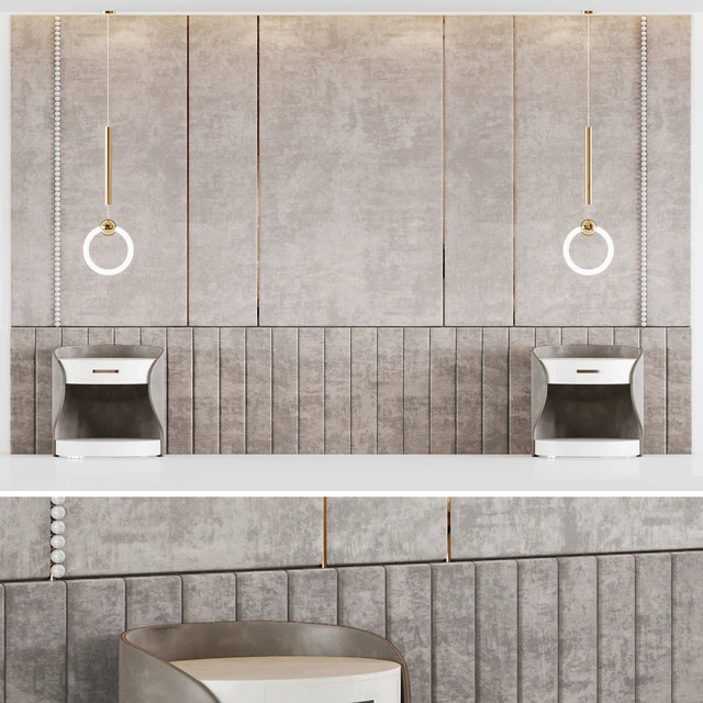 Headboard with pendant lights — Descargar