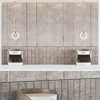 Headboard with pendant lights — Ver 1