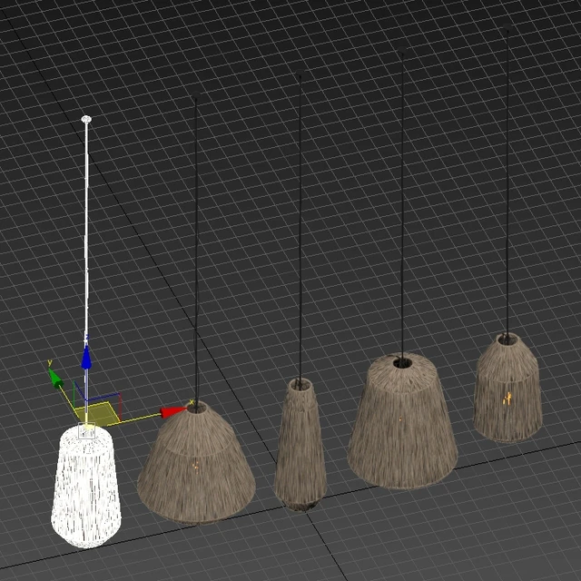 Lamp barrel big rope n2 / Chandelier large barrel made of ropes number 2 — Descargar