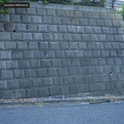 chamfered precast concrete retaining wall texture grey — Ver 3
