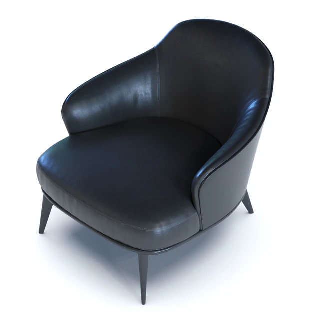 Minotti Leslie armchair & ottoman — Descargar