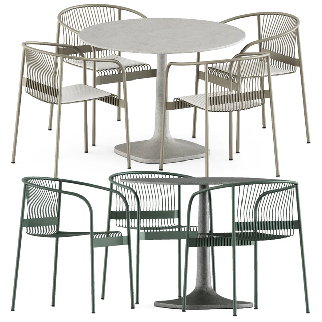 Velit chair by Plank and Fiore Outdoor table by Bebitalia — Descargar