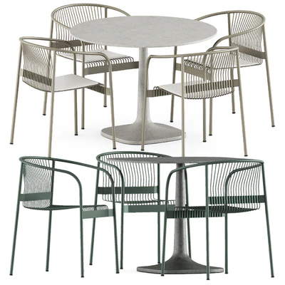 Velit chair by Plank and Fiore Outdoor table by Bebitalia — Ver 1