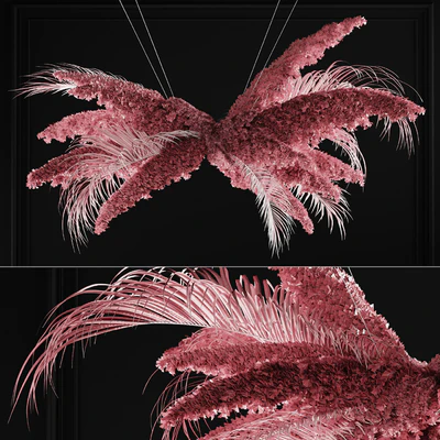 Pampas grass chandelier 02 — Ver 3